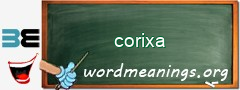 WordMeaning blackboard for corixa